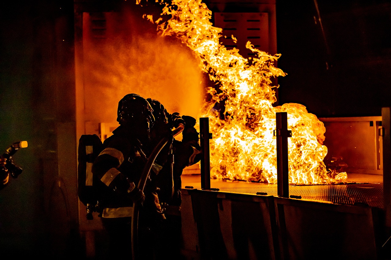 firefighters, firefighting, fire, dark, night, fire, fire, fire, fire, fire